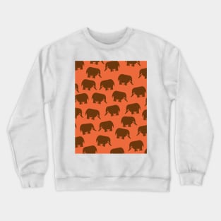 Indian Elephant Pattern Crewneck Sweatshirt